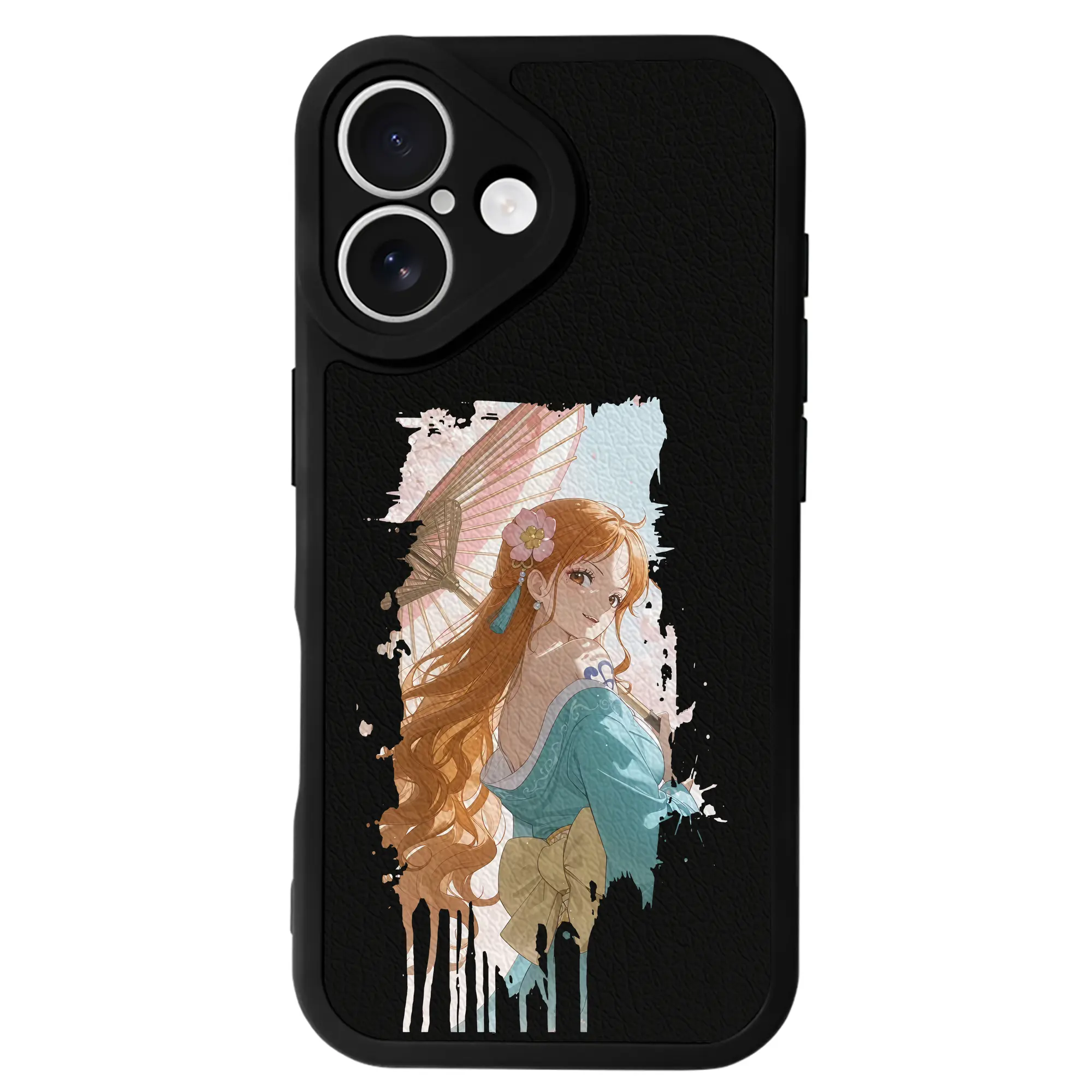 ワンピース グッズ ナミ - IPhone 16シリーズ対応 ・ シリコンスマホケース ・ レザー調 ・ 高精度フィット ・ 耐衝撃 ・ ワイヤレス充電対応 ・ 精密カット